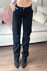 Black Denim High Waist Denim Pants