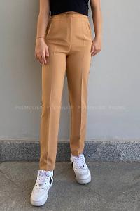 Camel Cotton High Waist Comfortable Pants